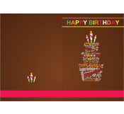 Brown Happy Birthday Card