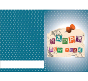 Dotted Happy new year card