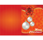 Orange Christmas Card 