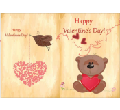 Teddy Bear Valentine Card 